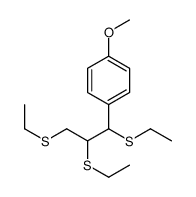 1-methoxy-4-[1,2,3-tris(ethylsulfanyl)propyl]benzene结构式