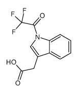 2-[1-(2,2,2-trifluoroacetyl)indol-3-yl]acetic acid Structure