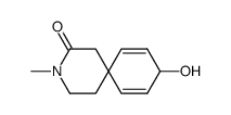 9-hydroxy-3-methyl-3-azaspiro[5.5]undeca-7,10-dien-2-one结构式