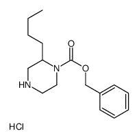 2-丁基-1-哌嗪羧酸苯基甲酯盐酸盐结构式