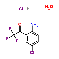 4-氯-2-(三氟乙酰基)苯胺一盐酸盐一水合物结构式