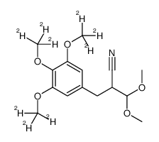 3,3-dimethoxy-2-[[3,4,5-tris(trideuteriomethoxy)phenyl]methyl]propanenitrile Structure