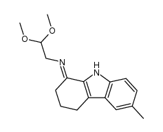 1-(2,2-dimethoxyethylimino)-6-methyl-1,2,3,4-tetrahydrocarbazole结构式
