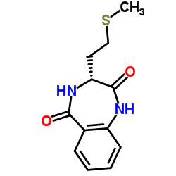 (3R)-3-[2-(Methylsulfanyl)ethyl]-3,4-dihydro-1H-1,4-benzodiazepine-2,5-dione Structure