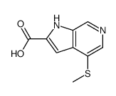 4-(甲基硫代)-1H-吡咯并[2,3-c]吡啶-2-羧酸结构式