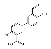 2-chloro-5-(3-formyl-4-hydroxyphenyl)benzamide Structure