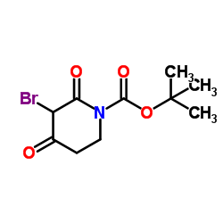 3-溴-2,4-二氧代哌啶-1-羧酸叔丁基酯结构式