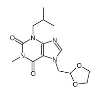 7-(1,3-dioxolan-2-ylmethyl)-1-methyl-3-(2-methylpropyl)purine-2,6-dione结构式