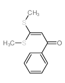 3,3-双(甲基硫烷基)-1-苯基丙-2-烯-1-酮结构式