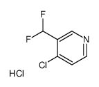 4-Chloro-3-(difluoromethyl)pyridine hydrochloride (1:1) Structure