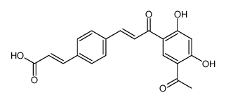 (E)-3-{4-[(E)-3-(5-Acetyl-2,4-dihydroxy-phenyl)-3-oxo-propenyl]-phenyl}-acrylic acid Structure