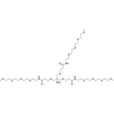 Amino-Tri-(m-PEG4-ethoxymethyl)-methane结构式