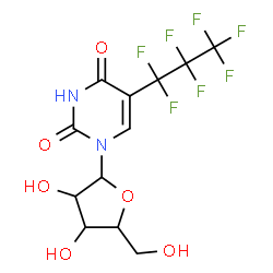 Uridine, 5-heptafluoropropyl- Structure