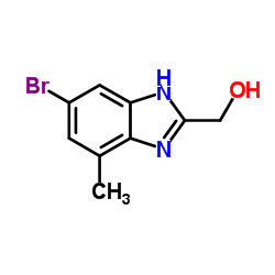 (6-Bromo-4-methyl-1H-benzimidazol-2-yl)methanol结构式