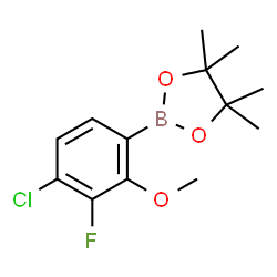 4-Chloro-3-fluoro-2-methoxyphenylboronic acid pinacol ester Structure