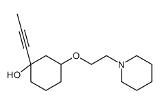 3-(2-piperidin-1-ylethoxy)-1-prop-1-ynylcyclohexan-1-ol结构式