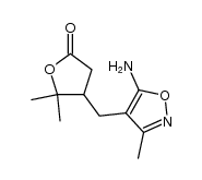 (+/-)-3-(5'-amino-3'-methylisoxazol-4'-ylmethyl)-4,4-dimethylbutanolide结构式