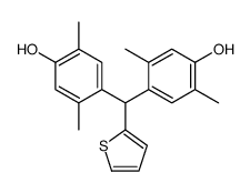 4-[(4-hydroxy-2,5-dimethylphenyl)-thiophen-2-ylmethyl]-2,5-dimethylphenol结构式
