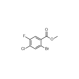 2-溴-4-氯-5-氟-苯甲酸甲酯结构式