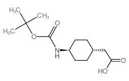 反式-(N-BOC-4-氨基环己基)乙酸结构式