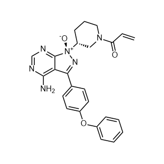 (S)-1-((R)-1-丙烯酰基哌啶-3-基)-4-氨基-3-(4-苯氧基苯基)-1H-吡唑并[3,4-d]嘧啶1-氧化物(依鲁替尼杂质)结构式