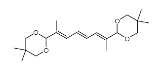 2,2'-(1,6-Dimethyl-1,3,5-hexatrienylen)bis(5,5-dimethyl-1,3-dioxan) Structure