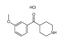 4-(3-甲氧基苯甲酰基)哌啶盐酸盐结构式