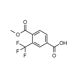 4-(甲氧羰基)-3-(三氟甲基)苯甲酸结构式