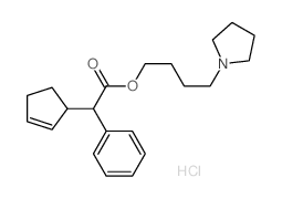 4-pyrrolidin-1-ylbutyl 2-(1-cyclopent-2-enyl)-2-phenyl-acetate Structure