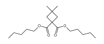 3,3-dimethyl-cyclobutane-1,1-dicarboxylic acid dipentyl ester结构式