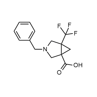 3-苄基-5-(三氟甲基)-3-氮杂双环[3.1.0]己烷-1-羧酸结构式