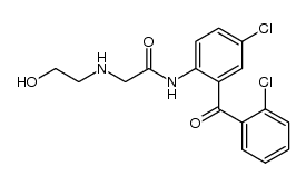 5-Chloro-2-(β-hydroxyethylaminoacetylamino)-2'-chlorobenzophenone Structure