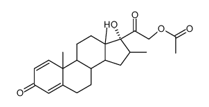 17-alpha-hydroxy-16-alpha-methyl-3,20-dioxopregna- 1,4-dien-21-yl acetate结构式