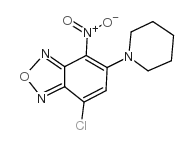 7-氯-4-硝基-5-哌啶基-2,1,3-苯并噁二唑结构式