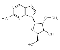 2-AMINO-9-(2-O-METHYL-BETA-D-RIBOFURANOSYL)PURINE structure