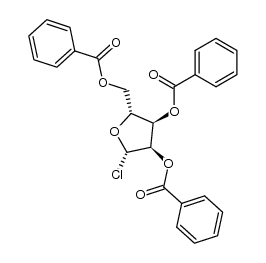 β-D-2,3,5-tri-O-benzoylribofuranosyl chloride Structure
