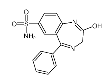 2-oxo-5-phenyl-1,3-dihydro-1,4-benzodiazepine-7-sulfonamide结构式
