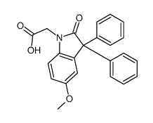 2-(5-methoxy-2-oxo-3,3-diphenylindol-1-yl)acetic acid结构式