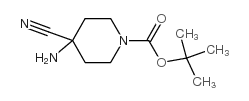 Tert-butyl 4-amino-4-cyanopiperidine-1-carboxylate Structure