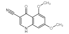 4-羟基-5,7-二甲氧基-3-喹啉甲腈结构式