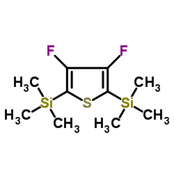3,4-二氟-2,5-双(三甲基硅基)噻吩结构式