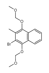 2-bromo-1,4-bis(methoxymethoxy)-3-methylnaphthalene结构式
