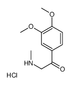 1-(3,4-二甲氧基苯基)-2-(甲基氨基)乙酮盐酸盐结构式