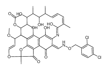 3-[(2,4-dichloro-benzyloxyimino)-methyl]-rifamycin结构式