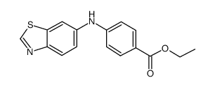 N-(4-乙氧甲酰苯基)-N-4-(6-苯并噻唑)胺结构式