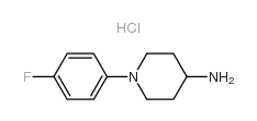 1-(4-fluorophenyl)piperidin-4-amine,hydrochloride结构式