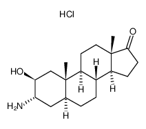 3α-Amino-5α-androstan-2β-ol-17-one hydrochloride Structure