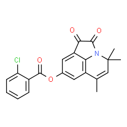 4,4,6-Trimethyl-1,2-dioxo-1,2-dihydro-4H-pyrrolo[3,2,1-ij]quinolin-8-yl 2-chlorobenzoate结构式
