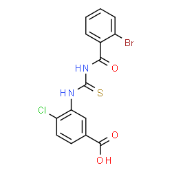 3-[[[(2-BROMOBENZOYL)AMINO]THIOXOMETHYL]AMINO]-4-CHLORO-BENZOIC ACID Structure