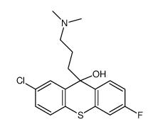 2-chloro-9-[3-(dimethylamino)propyl]-6-fluorothioxanthen-9-ol结构式